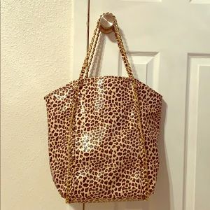 Leopard print tote